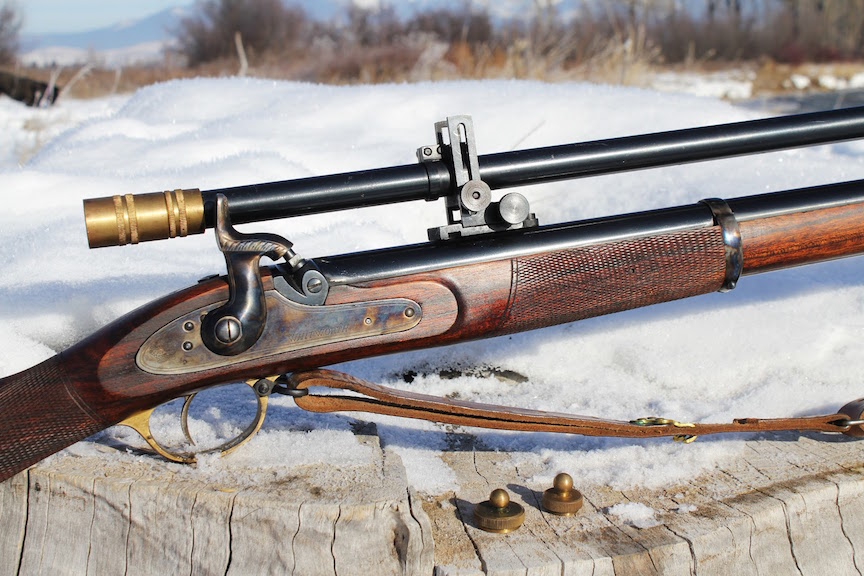 Whitworth rifle with scope.