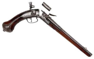 Dole Breech-loading break-action flintlock pistol