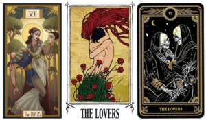 Lovers Tarot Cards (Upper Row)